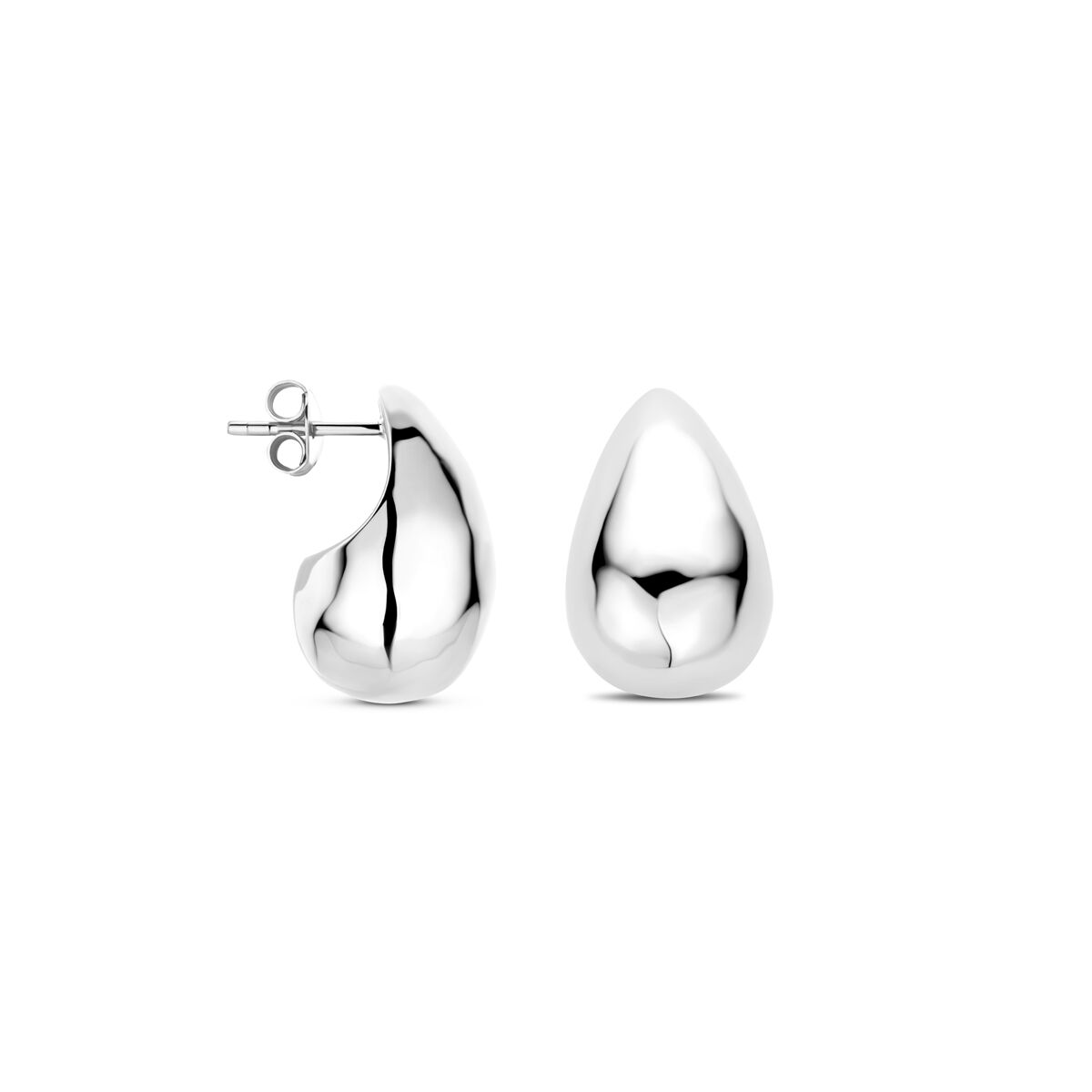 Ohrstecker Tropfen 20 mm Silber rhodiniert