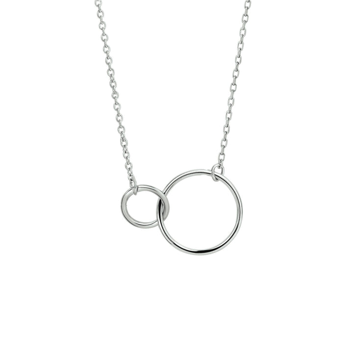 Halskette Kreise 41 + 4 cm Silber rhodiniert