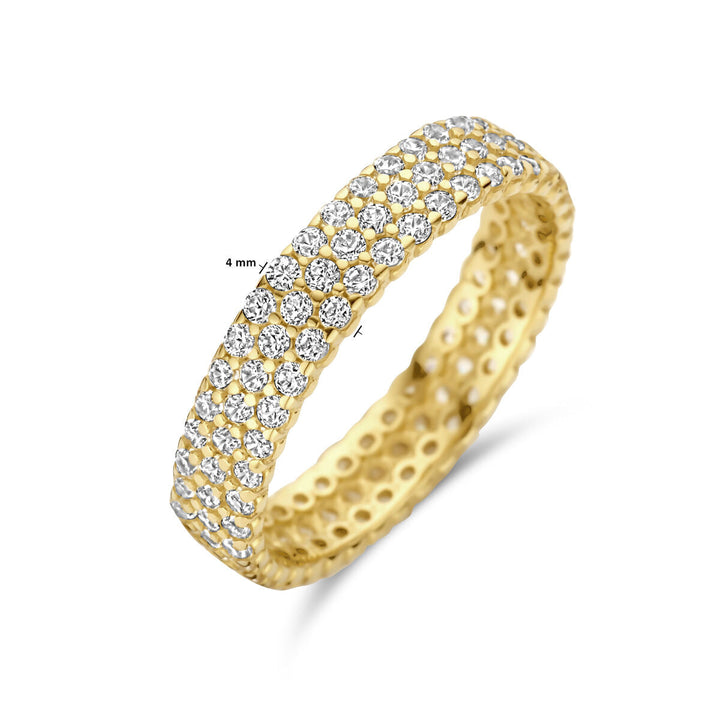 Ring Zirkonia 4 mm 14K Gelbgold