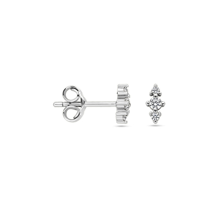 Ohrstecker Zirkonia Silber rhodiniert
