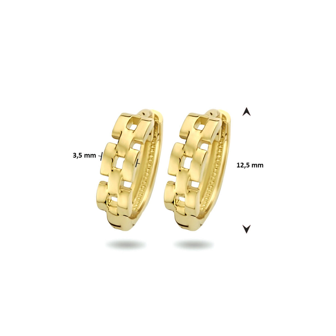 Ohrhänger mit Gliedermotiv aus 14-karätigem Gelbgold