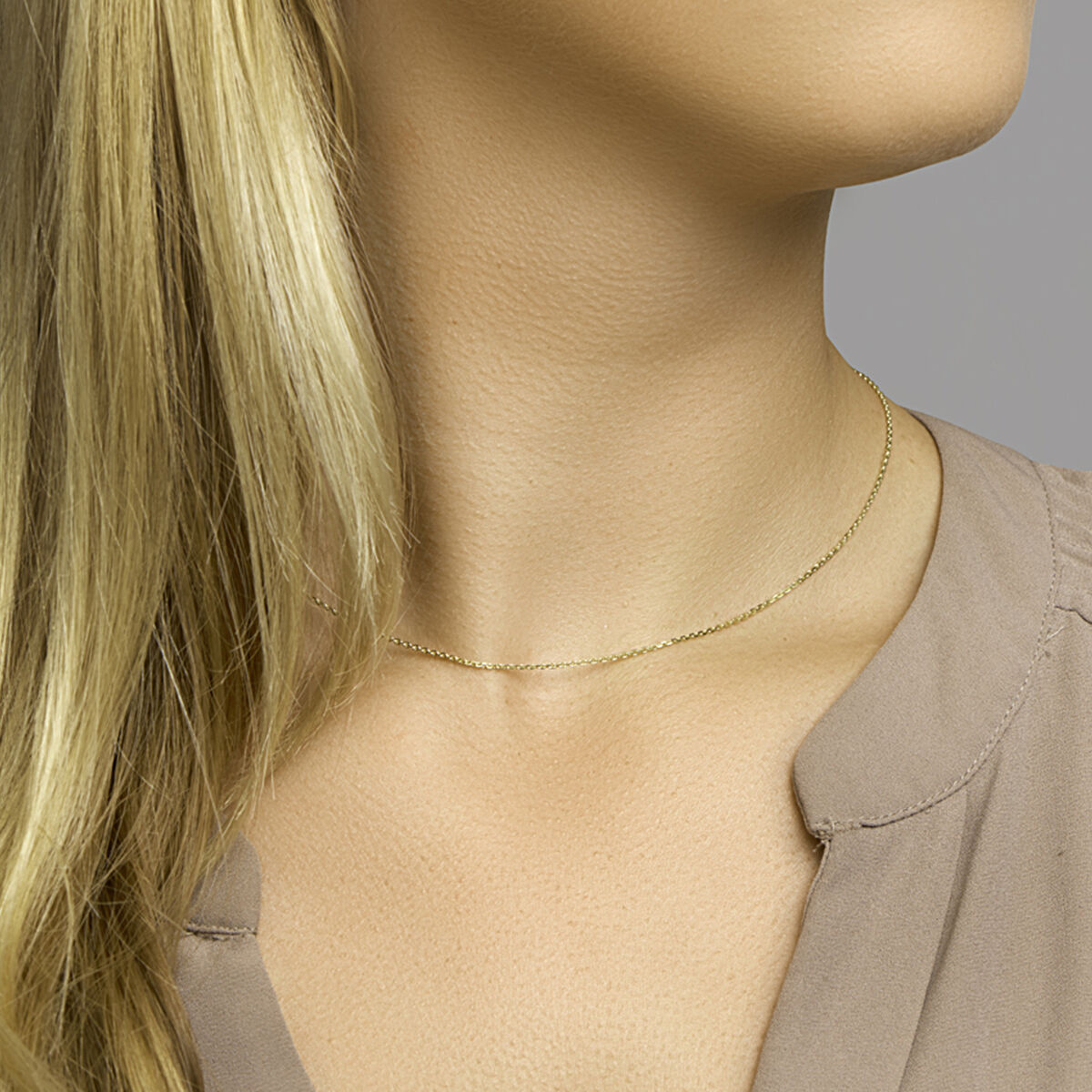 18k Gelbgoldkette mit Ankerkette