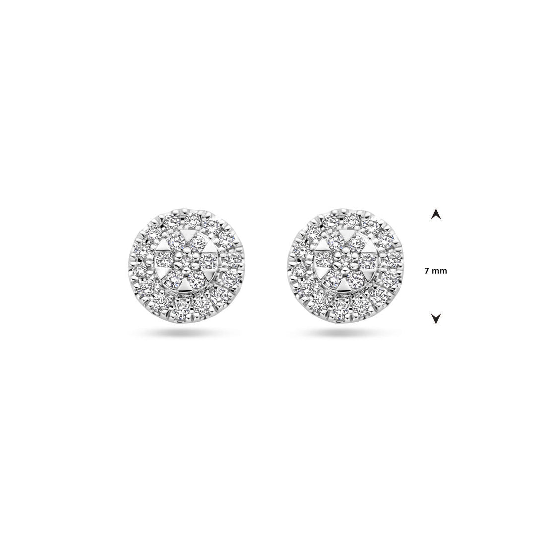 Ohrstecker Diamant 0.20ct (2x 0.10ct) H SI 7 mm 14K Weißgold