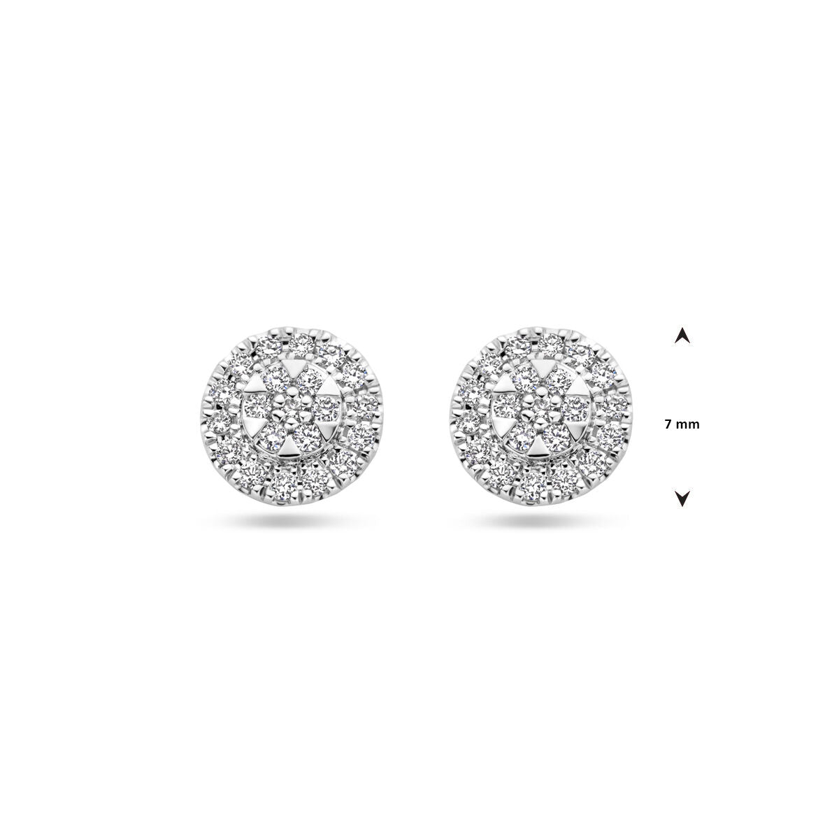 Ohrstecker Diamant 0.20ct (2x 0.10ct) H SI 7 mm 14K Weißgold