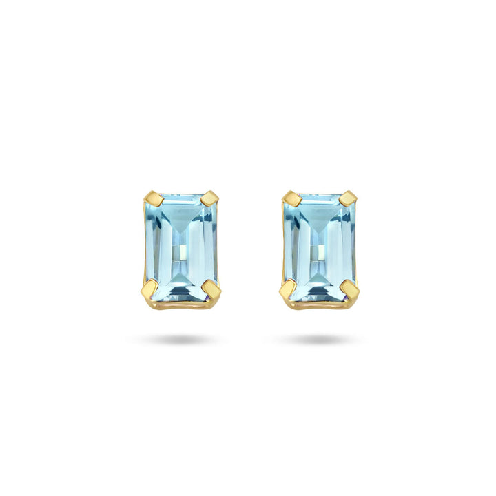 Ohrstecker Blautopas 14K Gelbgold