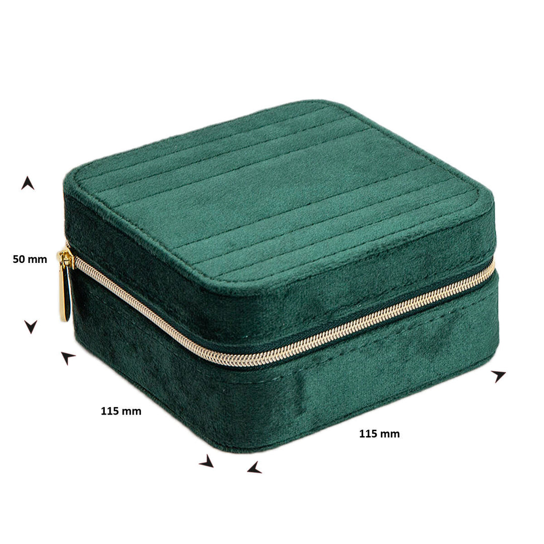 De sieradenbox groen toebehoren van Van der Kooij Collectie is perfect om je favoriete sieraden stijlvol en veilig op te bergen dankzij de handige rits.