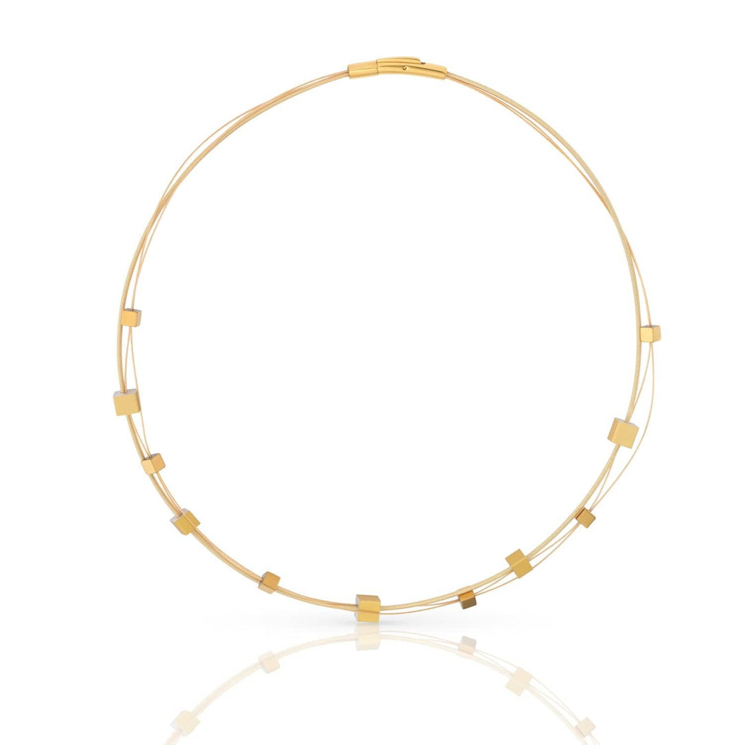Halskette verspielte Würfel Gold C257G