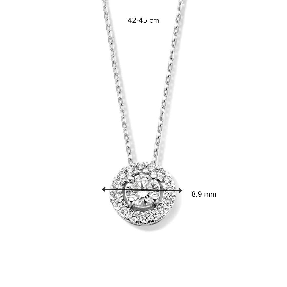 Collier Emma 0,50 crt. witgoud