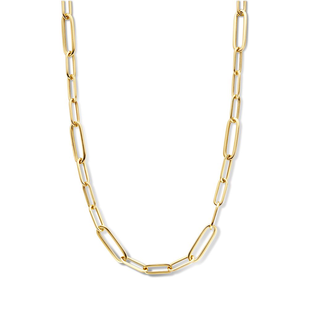 Kette aus 14K Gelbgold mit ovalen Gliedern und luxuriösem Karabinerverschluss