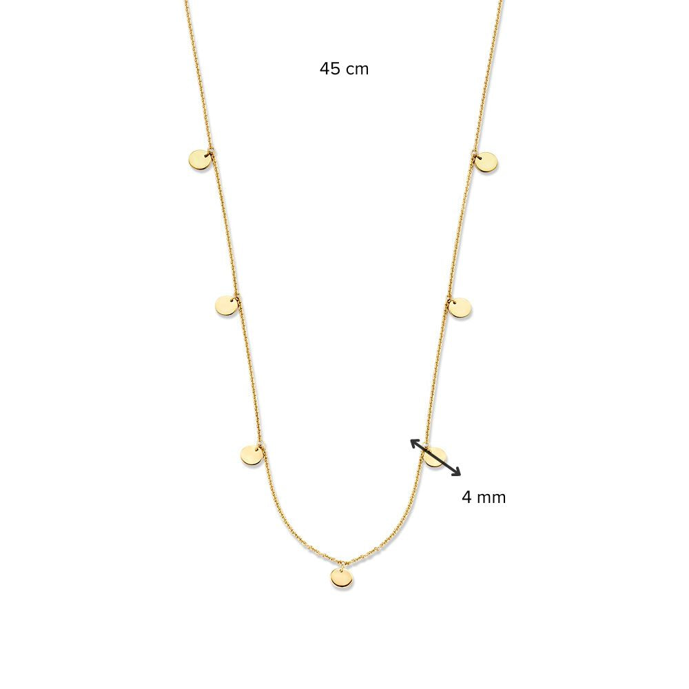 14K Gelbgoldkette mit Münzen – Subtiles und zeitloses Schmuckstück für Damen