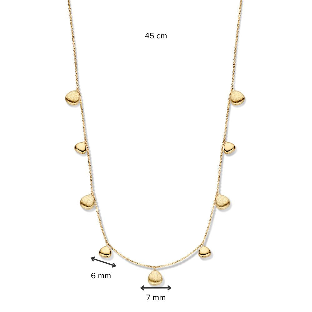 14K Gelbgold-Collier mit ovalen Elementen – Verspieltes und elegantes Schmuckstück für Damen