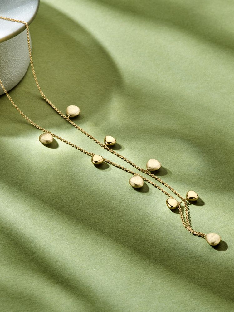 14K Gelbgold-Collier mit ovalen Elementen – Verspieltes und elegantes Schmuckstück für Damen