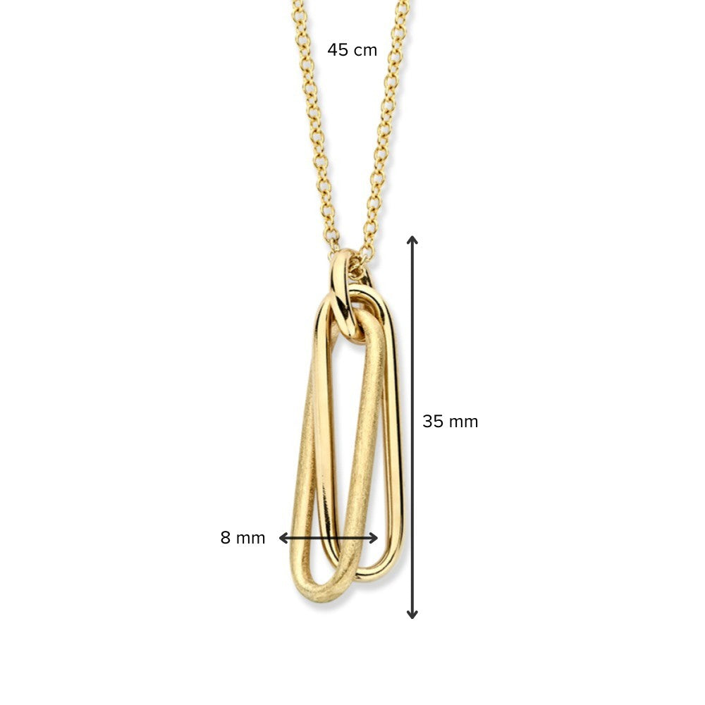 Gelbgold-Ohrringe mit mattierten Goldelementen – 14 Karat Luxus für Damen