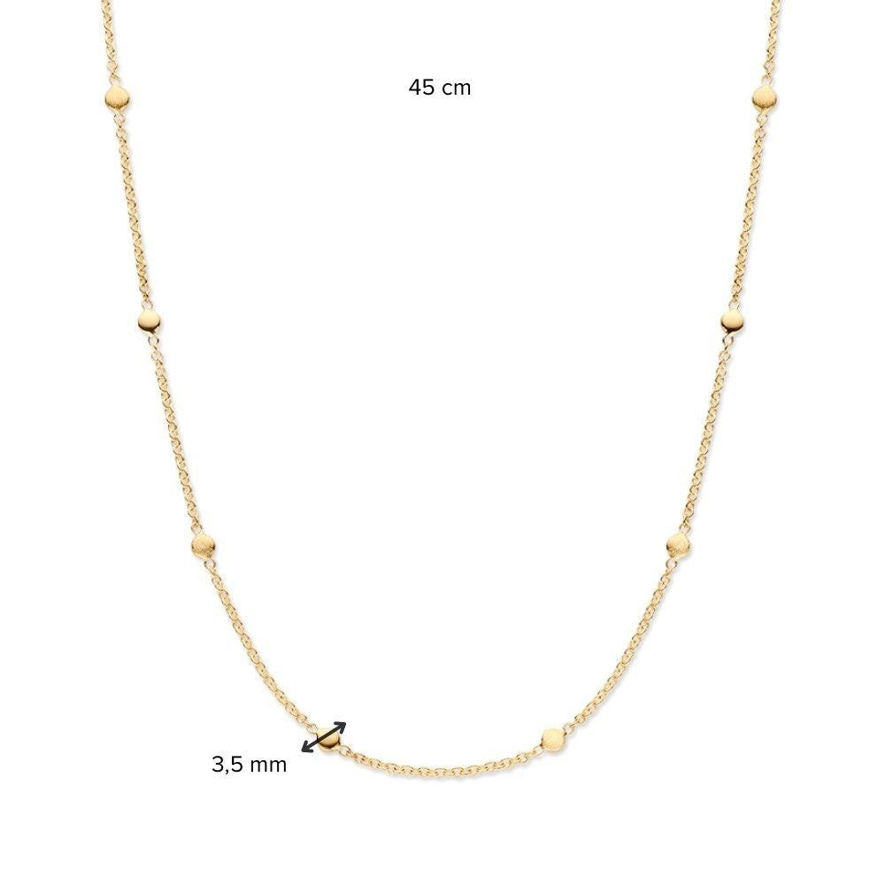 14K Gelbgold-Collier mit luxuriösen Goldelementen – Elegantes Schmuckstück für Damen