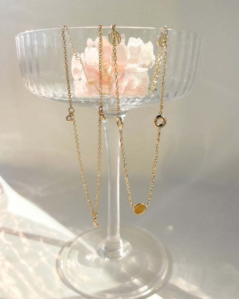 Gelbgoldcollier mit Diamant - 14 Karat Zeitlose Eleganz