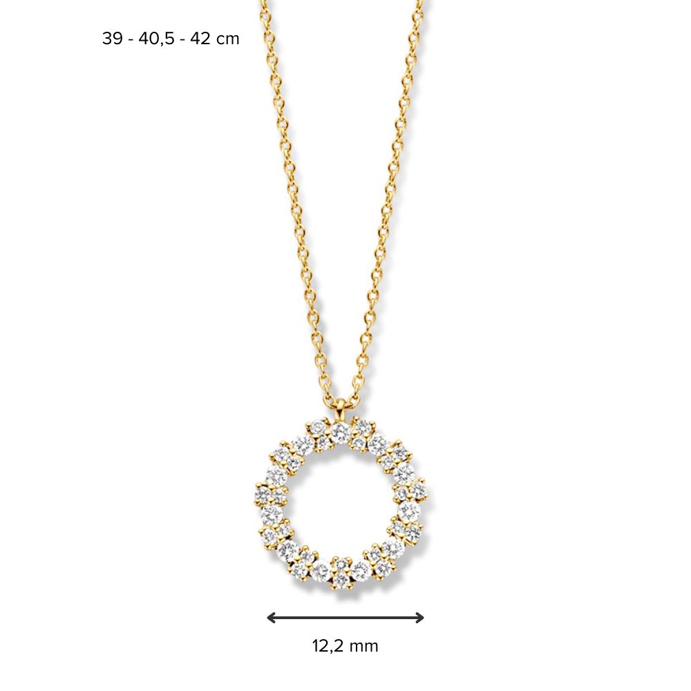 Gelbgold Collier mit Diamantanhänger – 14 Karat Gold & 0,28 ct Brillanten