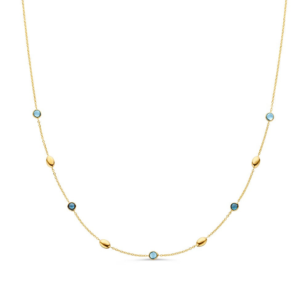 Collier geelgoud edelsteen
