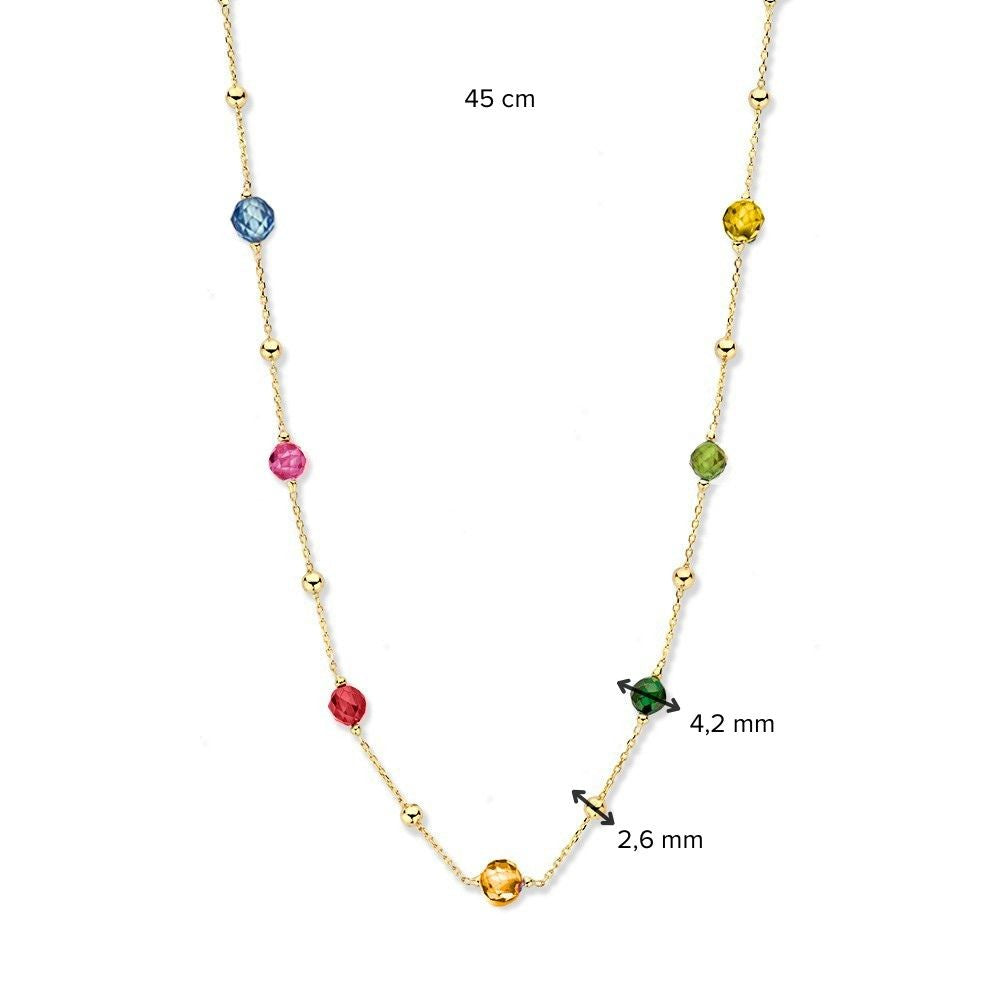 Collier Gelbgold Zirkonia