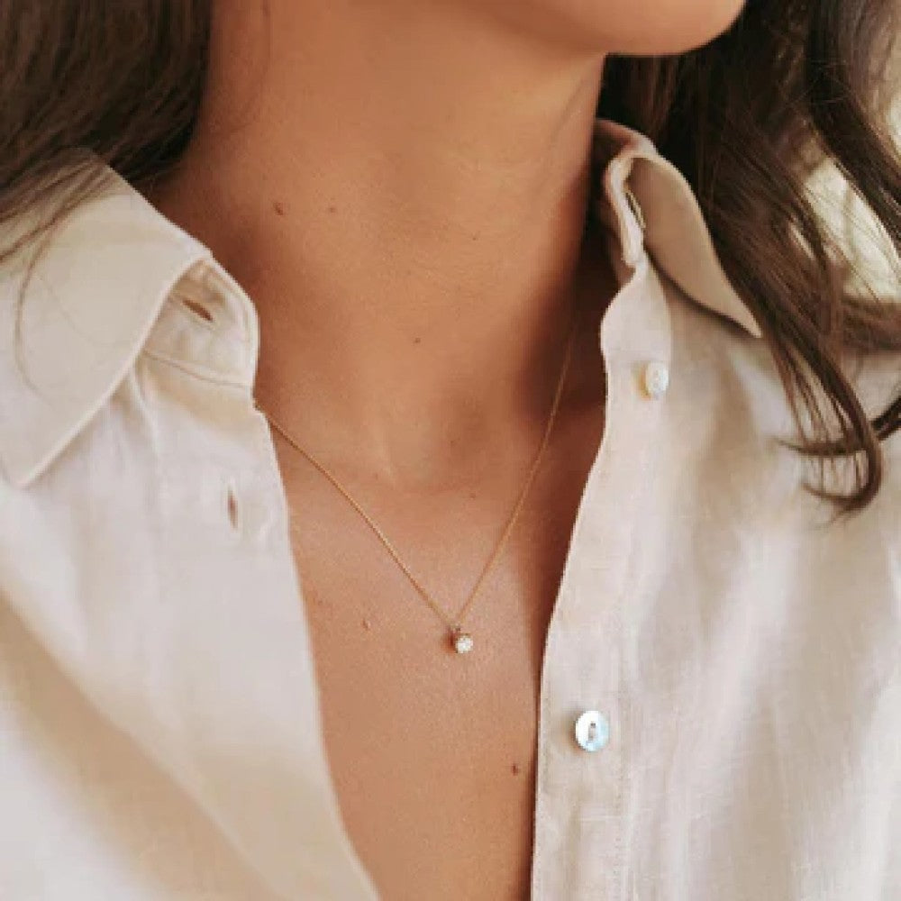 Halskette Olivia 0,30 Karat Gelbgold