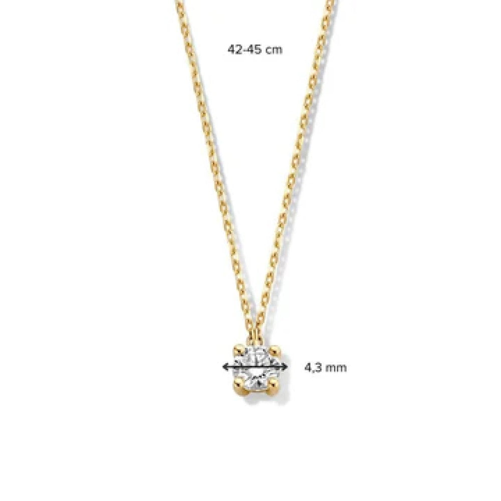 Halskette Olivia 0,30 Karat Gelbgold