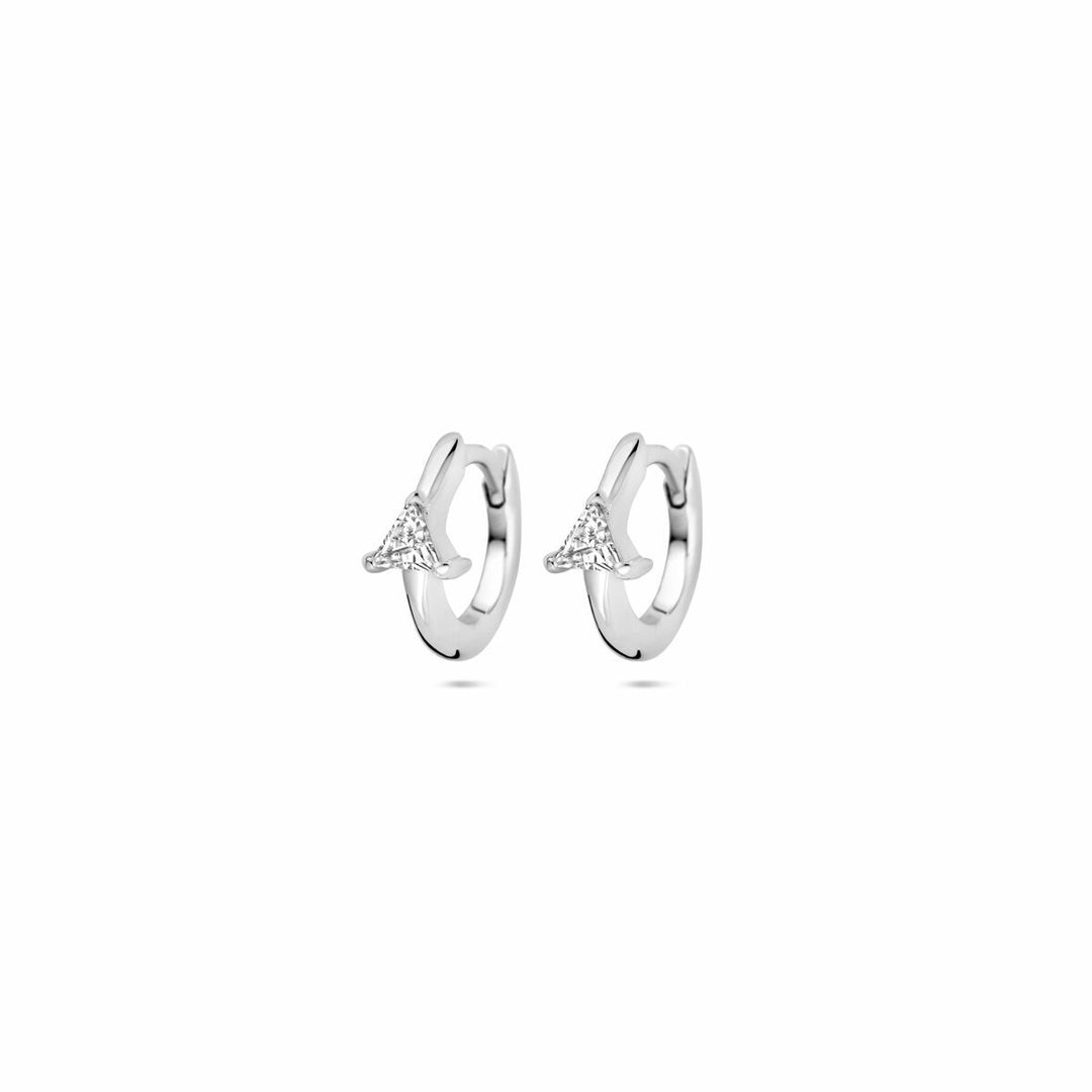 klapoorringen zirkonia 10,5 mm zilver gerhodineerd