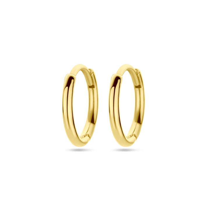 Ohrhänger, 1,5 mm rundes Rohr, 14 Karat Gelbgold