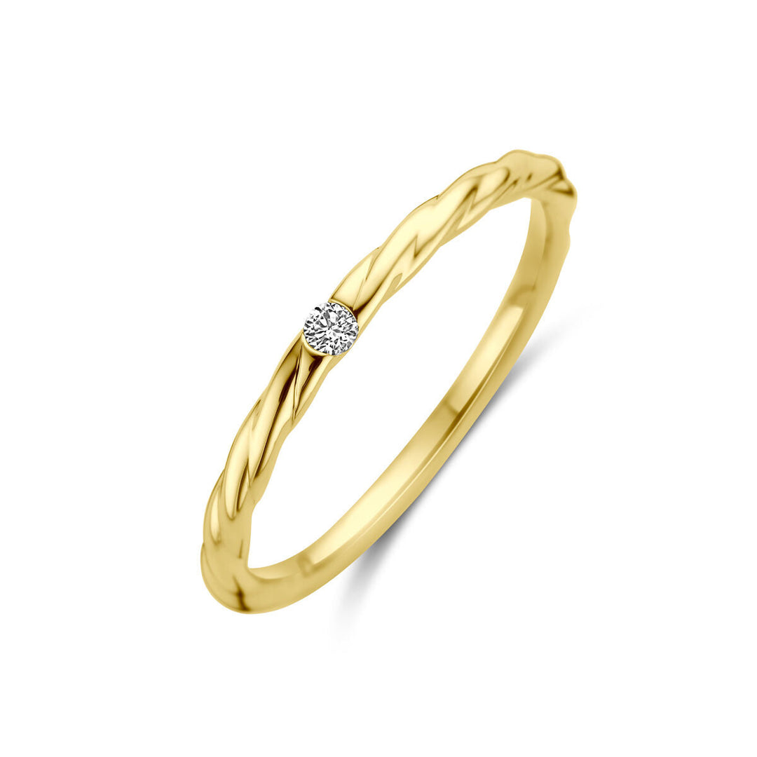 Ring Diamant 0,03 ct h SI 14K Gelbgold