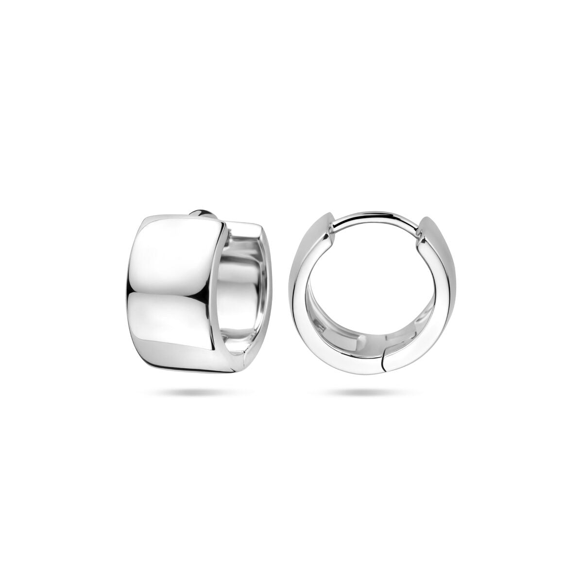 Klappcreolen 14 mm Silber rhodiniert