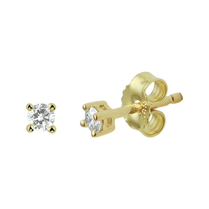 Ohrstecker Diamant 0,10 ct (2x0,05 ct) H SI 14K Gelbgold