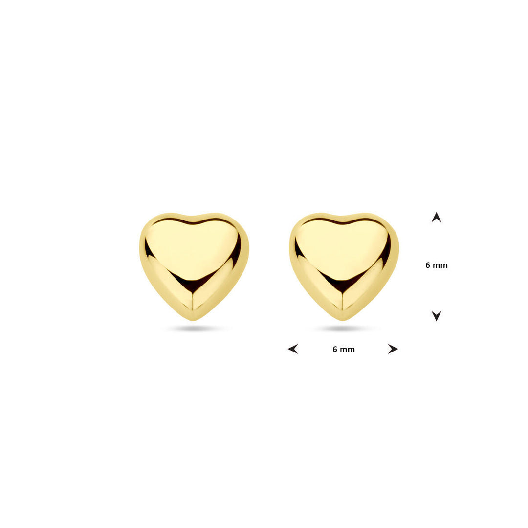 Ohrstecker Herz 14K Gelbgold