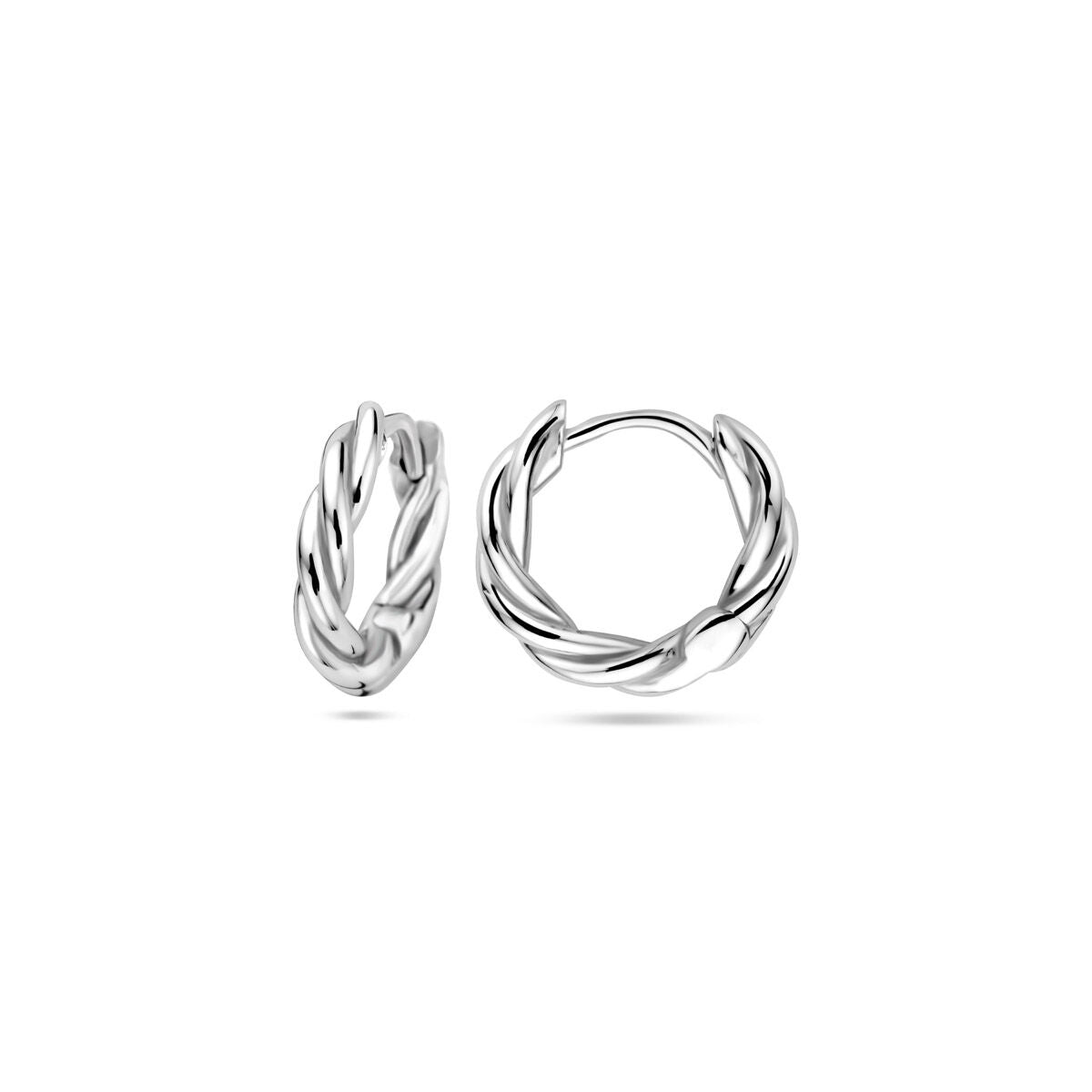 Klappcreolen Rohr 2,5 mm Silber rhodiniert