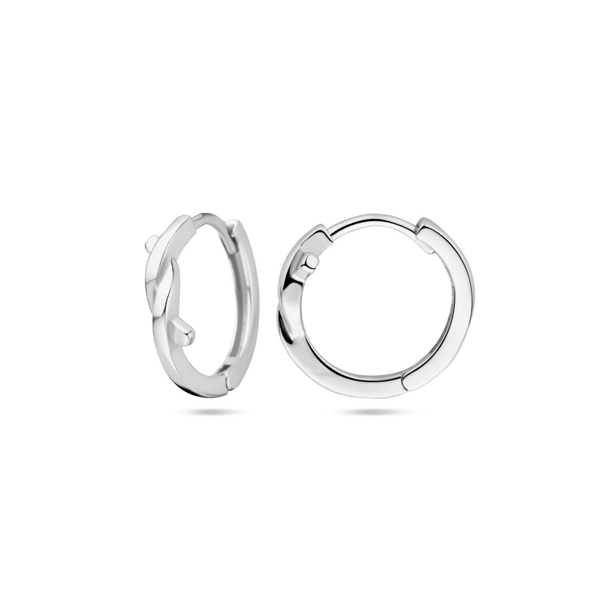 Klappcreolen 12,5 mm Silber rhodiniert