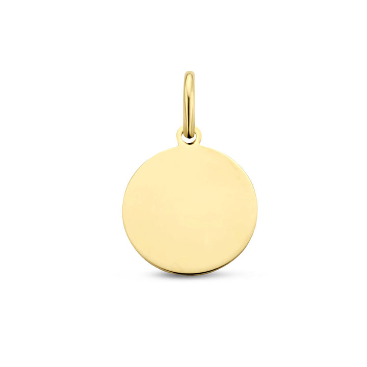 Gravuranhänger rund 14K Gelbgold