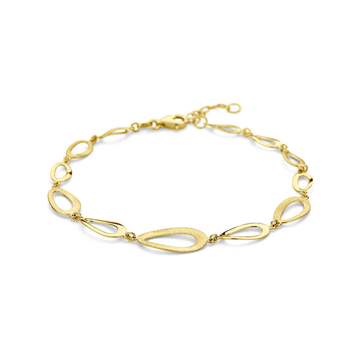 Goldarmband Damen poly/matt 14K