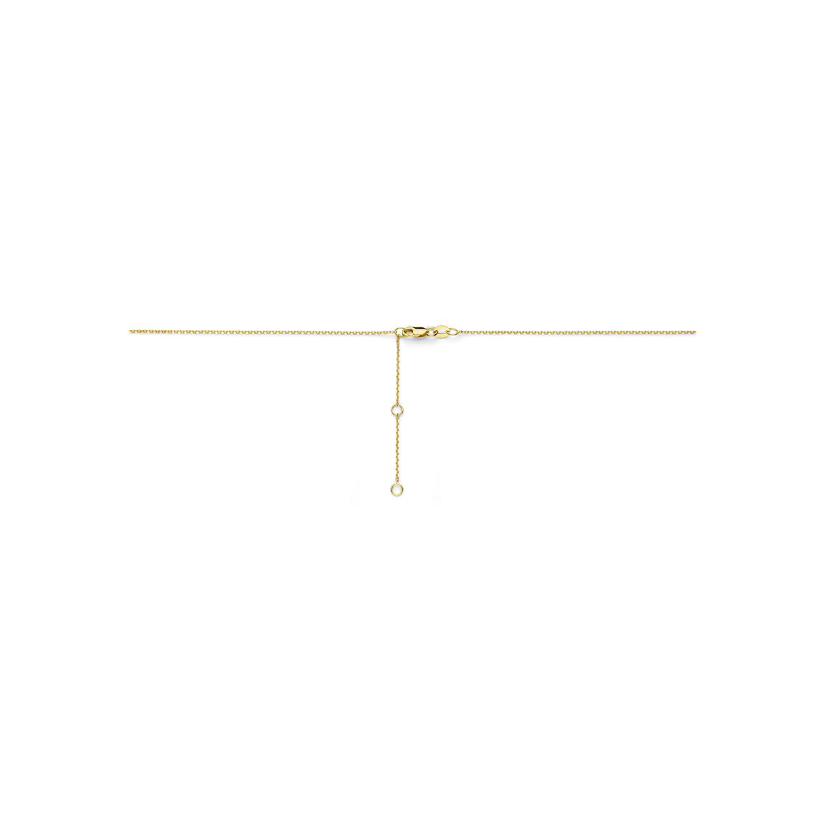 14k Gelbgoldcollier mit Herzchen und Diamant