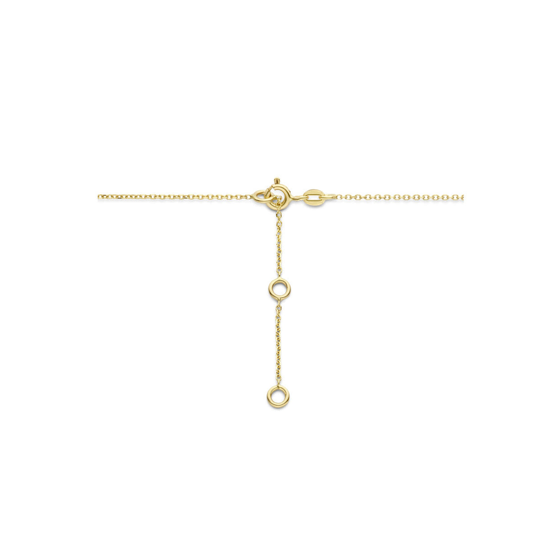 Halskette Rubin, Opal und Runden 41 - 43 - 45 cm 14K Gelbgold