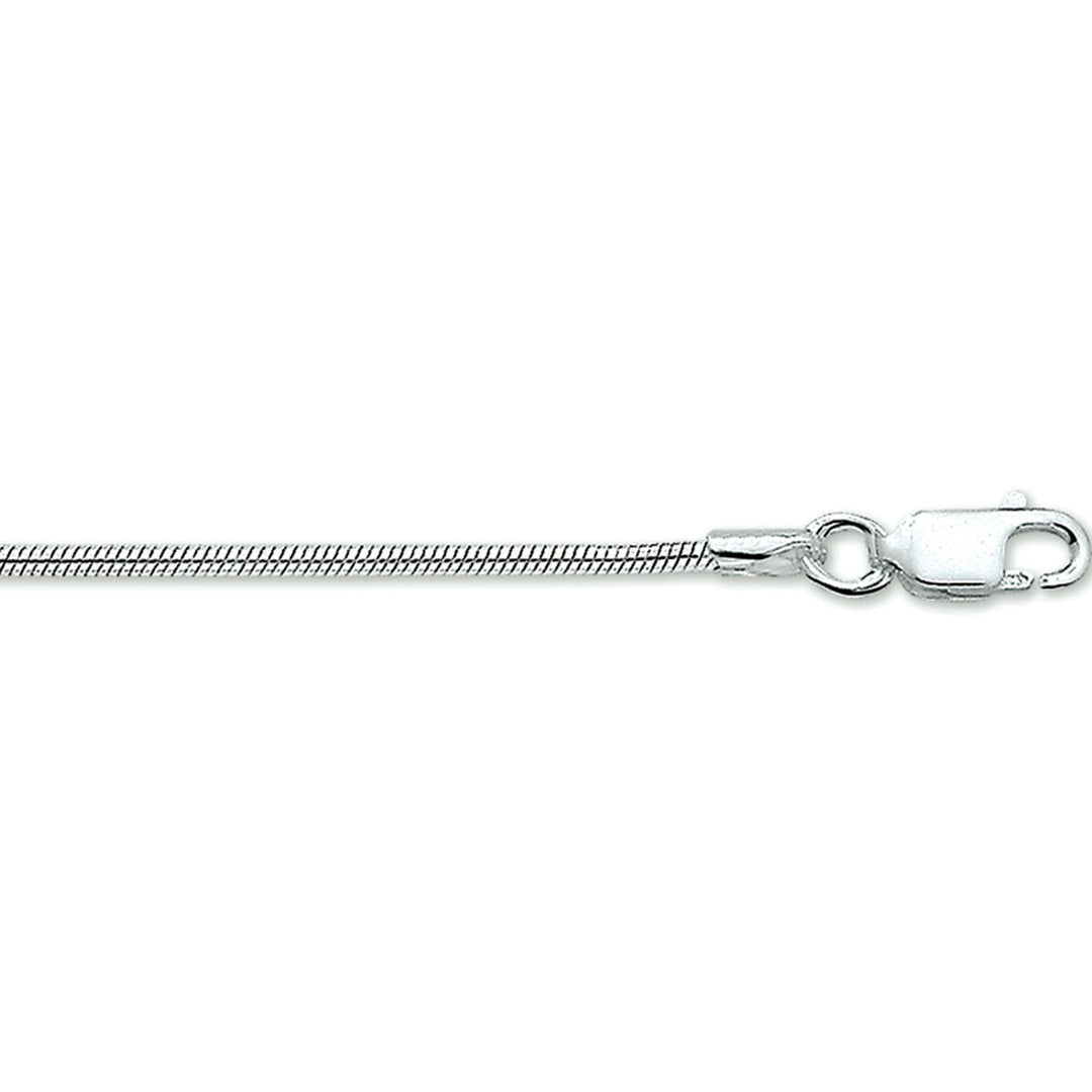 Armband aus rhodiniertem Silber mit einer Dicke von 1,6 mm und einer Länge von 18 cm