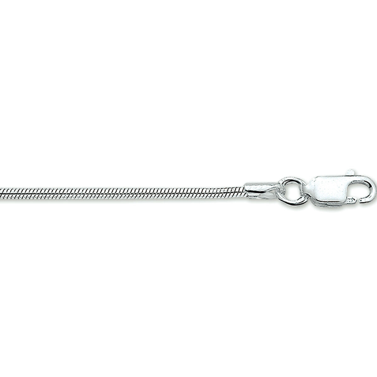 Armband aus rhodiniertem Silber mit einer Dicke von 1,6 mm und einer Länge von 18 cm