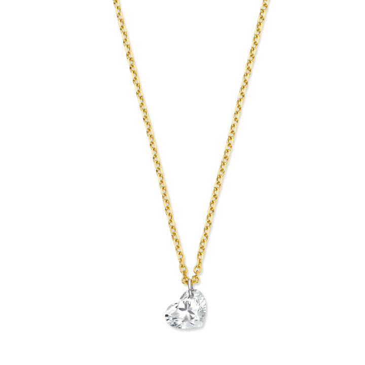 Halskette Herz Diamant 40 – 42 – 44 cm 0,25 ct g SI 18 K Gelbgold