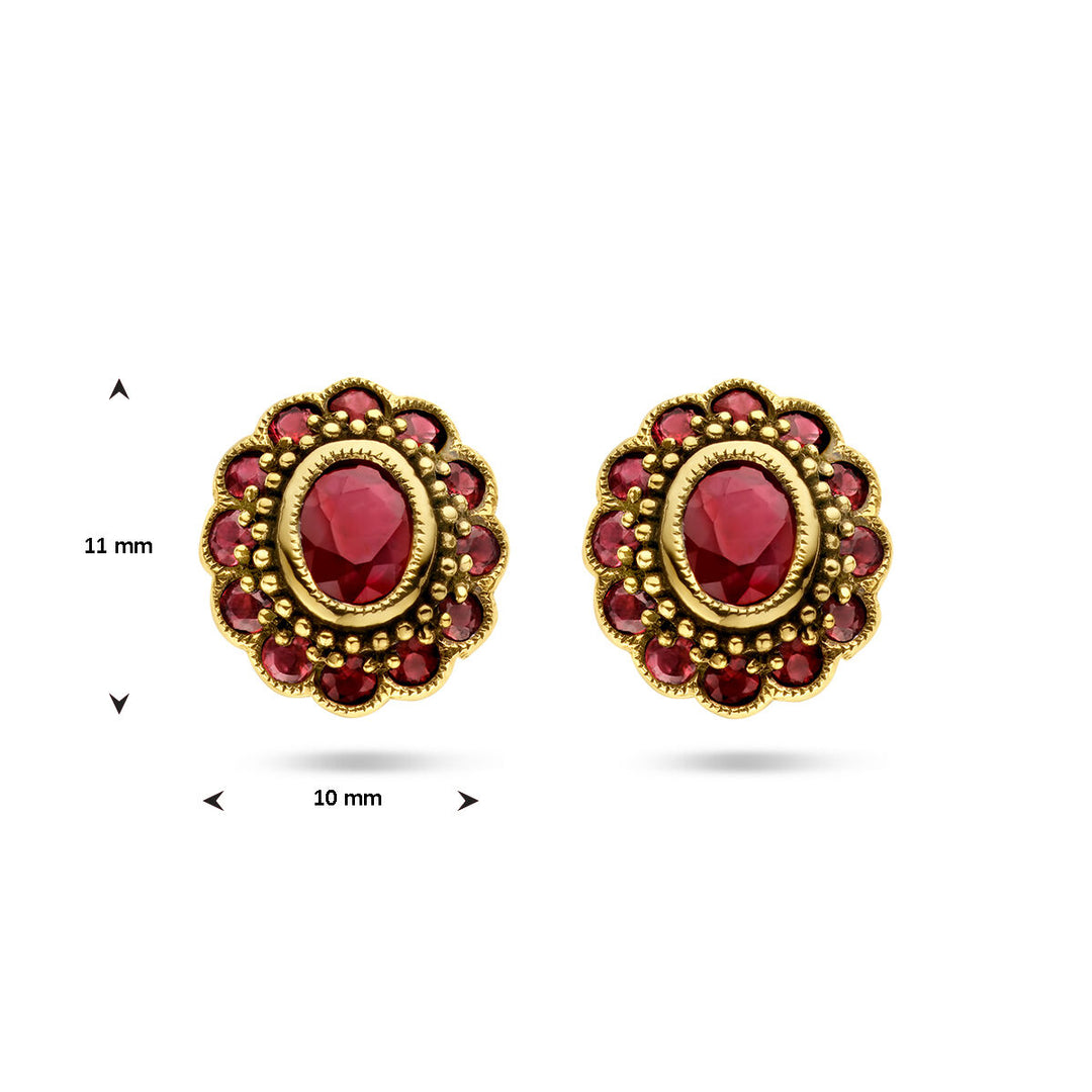 Ohrstecker Rubin 14K Gelbgold