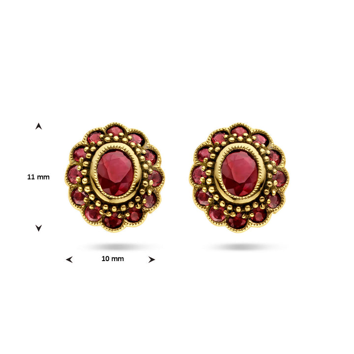 Ohrstecker Rubin 14K Gelbgold