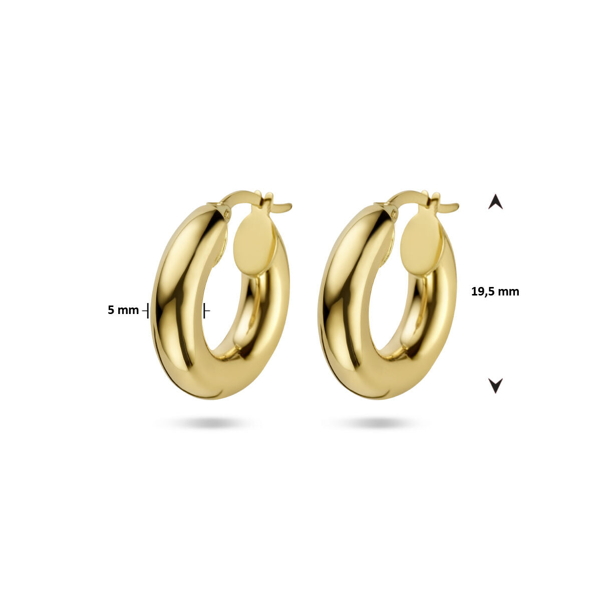 Ohrringe 5,0 mm Rundrohr