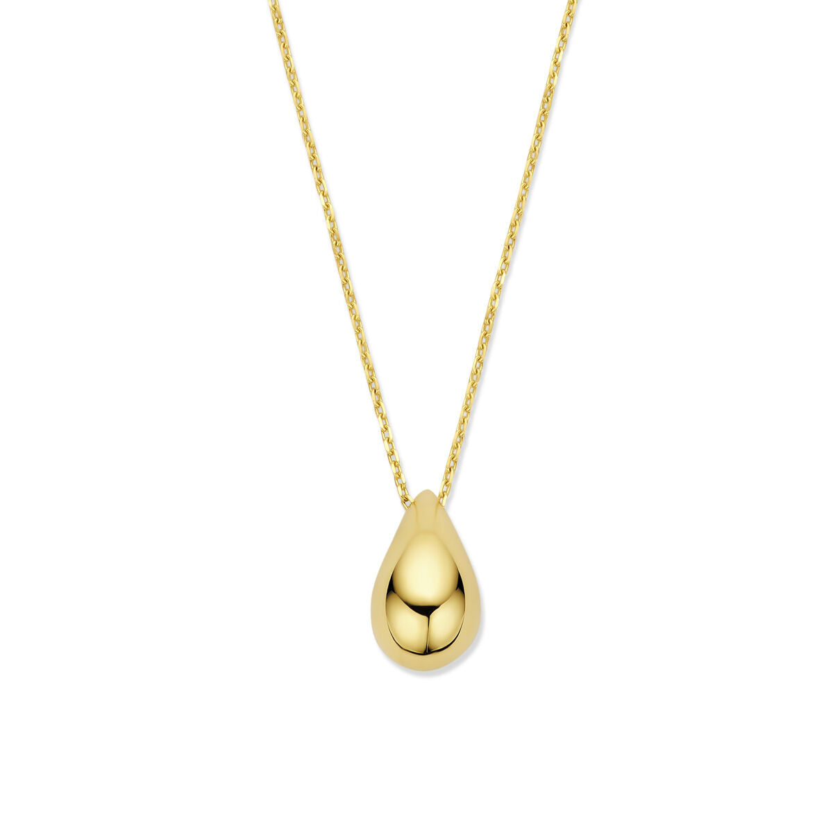 Collier aus 14K Gelbgold mit tropfenförmigem Anhänger