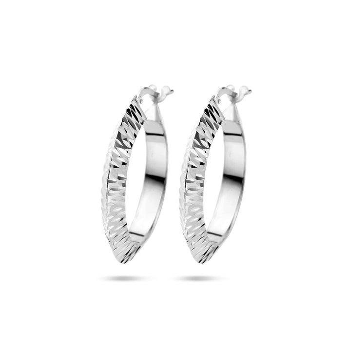 Ohrringe Spitzrohr diamantiert Silber rhodiniert