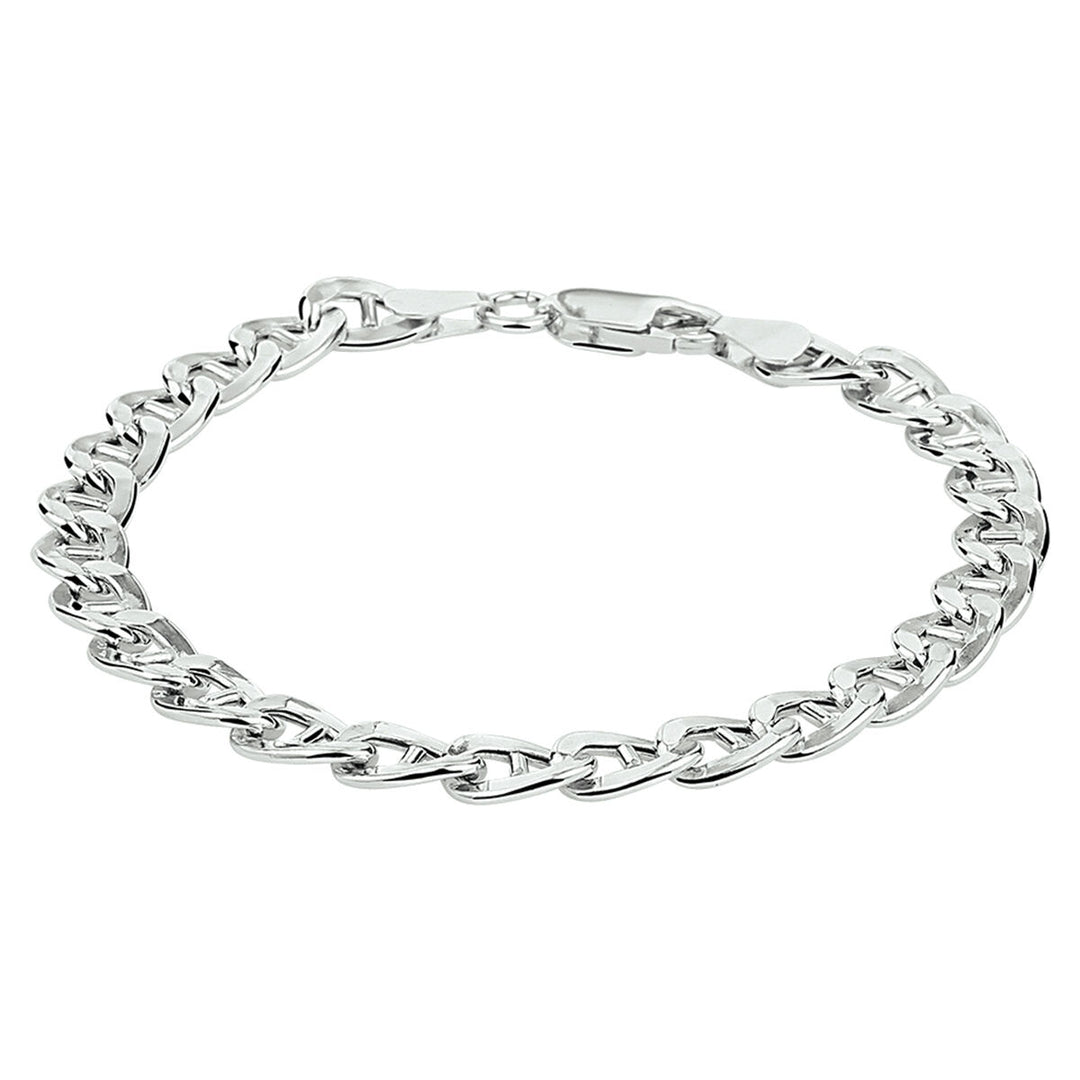 Armband Anker 6,5 mm 19 cm Silber rhodiniert