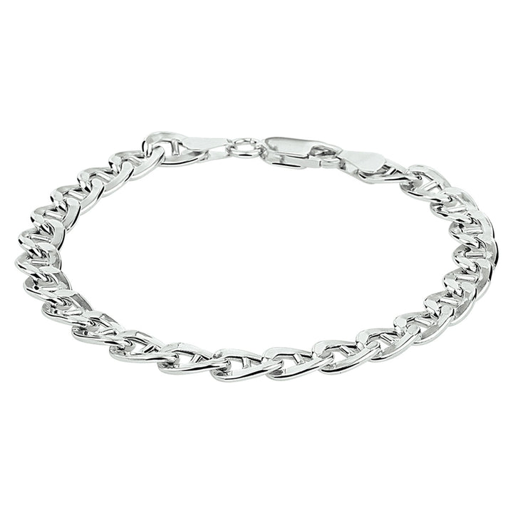 Armband Anker 6,5 mm 19 cm Silber rhodiniert