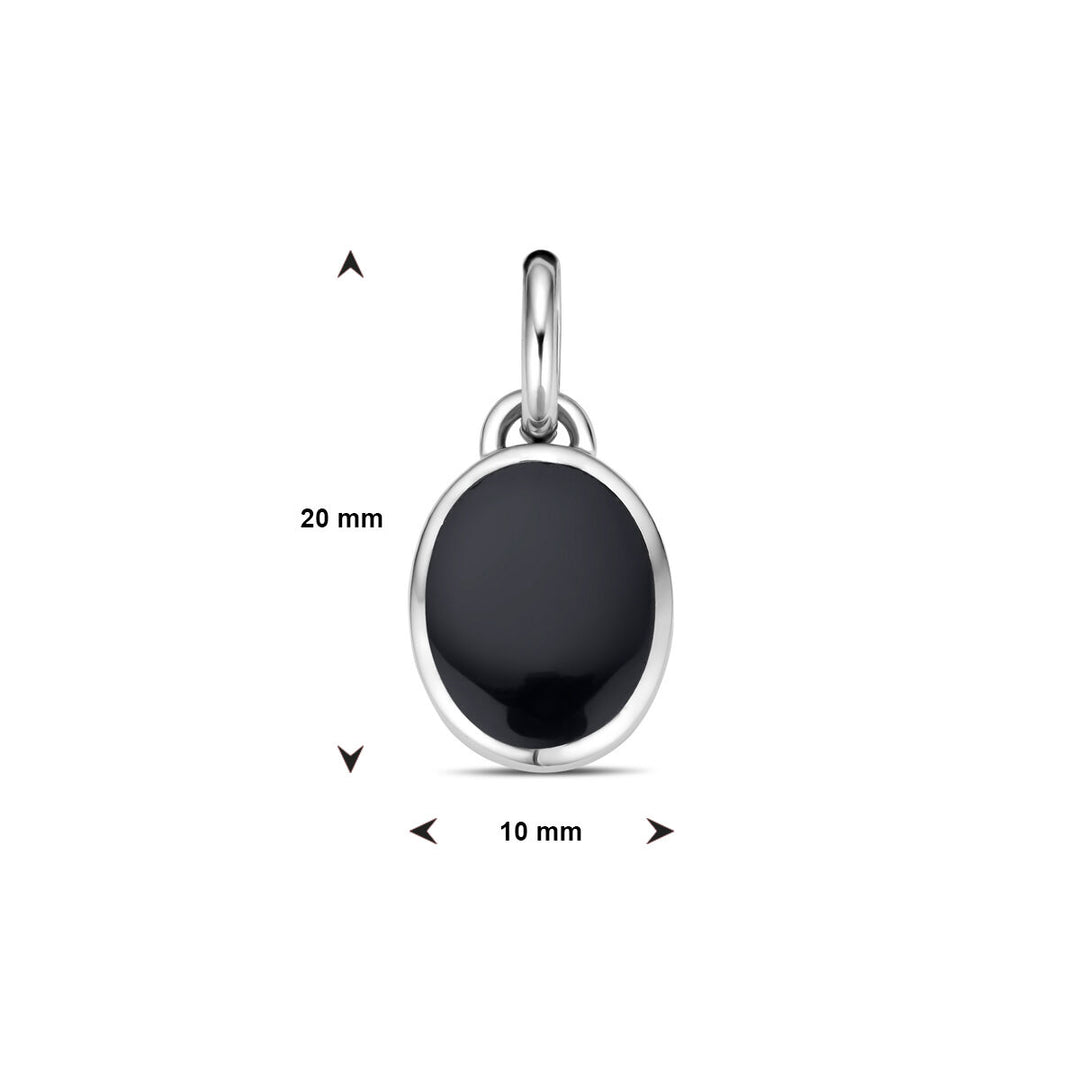 Anhänger Onyx Silber rhodiniert