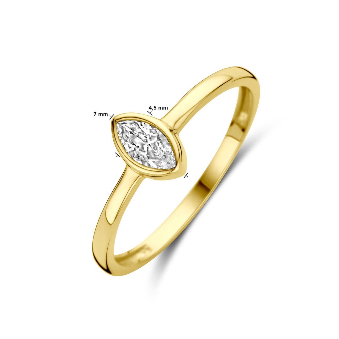 Ring Zirkonia 14K Gelbgold