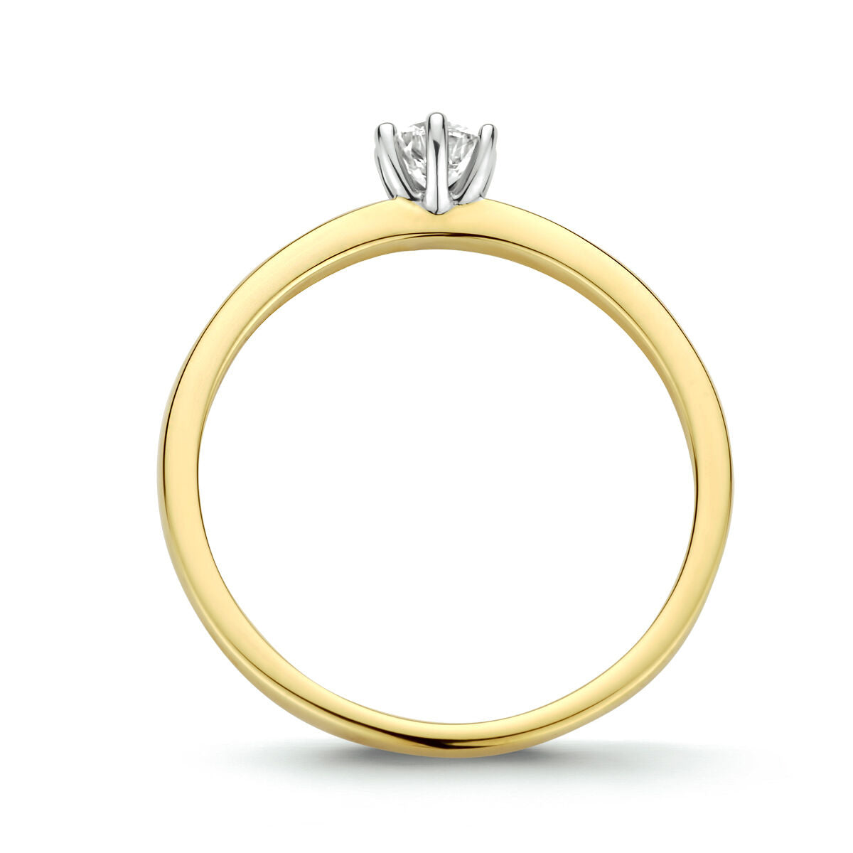 Ring Diamant 0,20 ct h si 14K Bicolor-Gold gelb/weiß