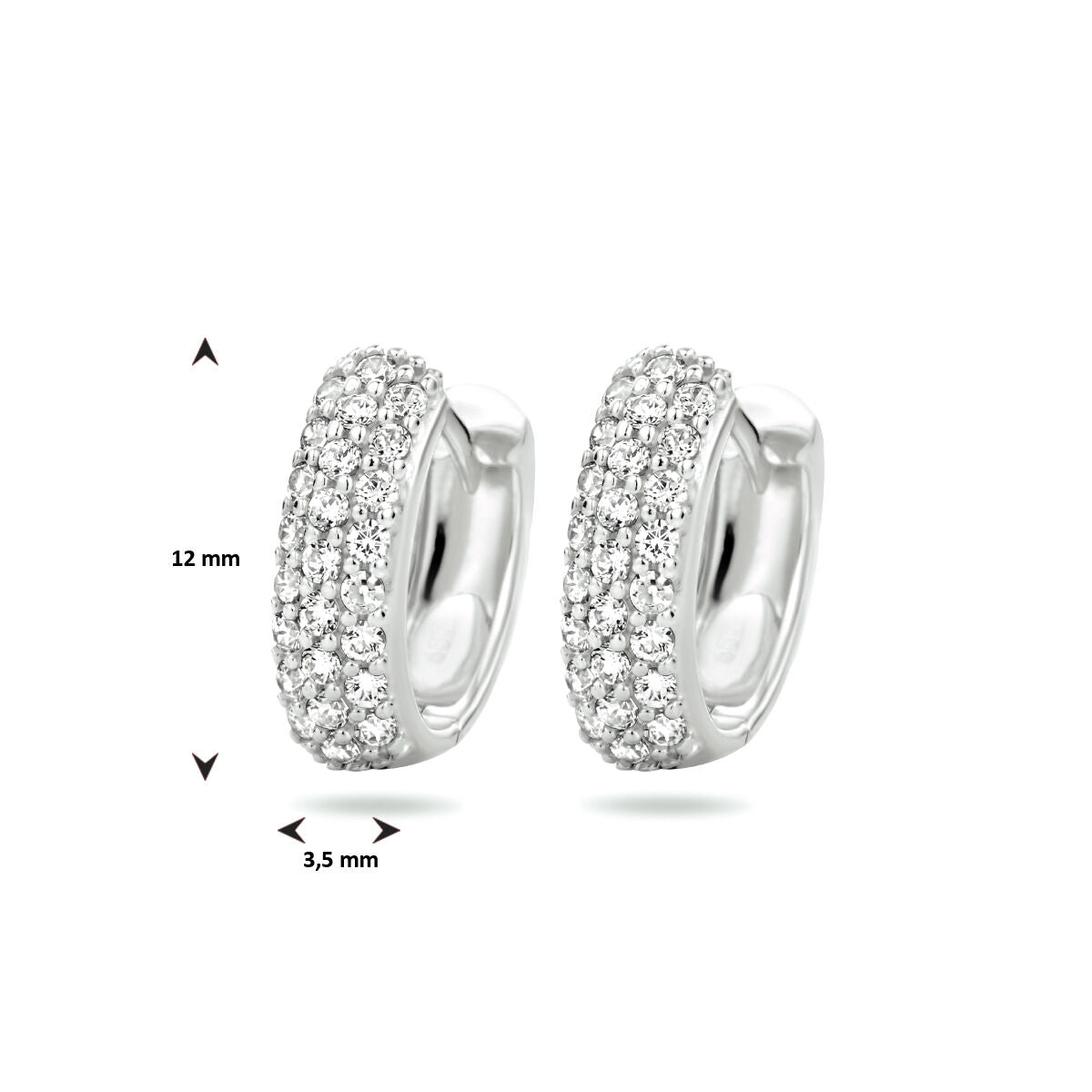 Ohrhänger mit Zirkonia 14K Weißgold